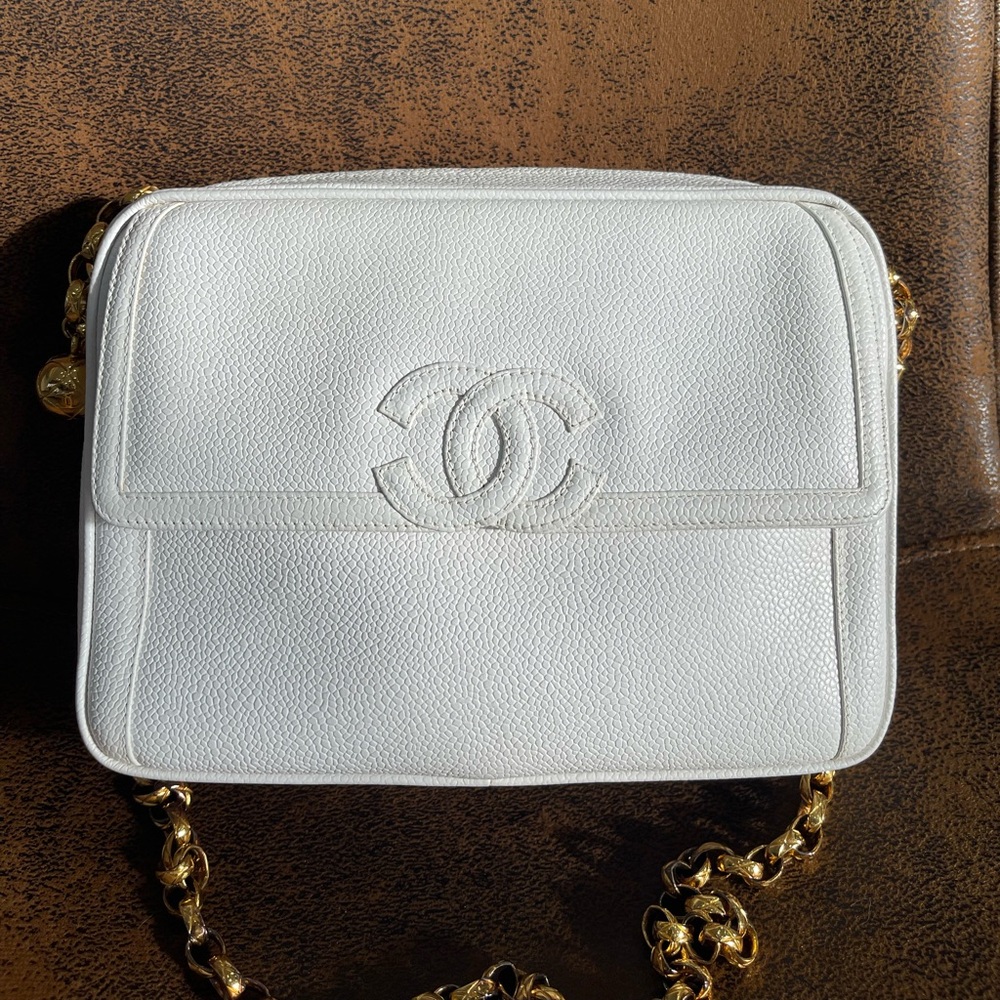 SOLD Chanel vintage camera White Bag
